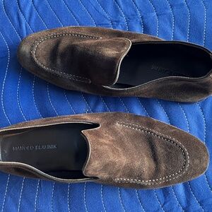Manolo Blahnik TRURO Loafers | Dark Brown Suede | Size 9 | Italy | Retail $1,065
